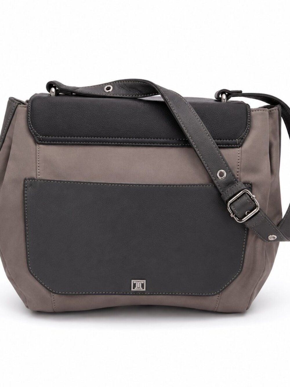 Ivanka Trump Shoulder Bag Black Taupe Colorblock Shoulder Purse